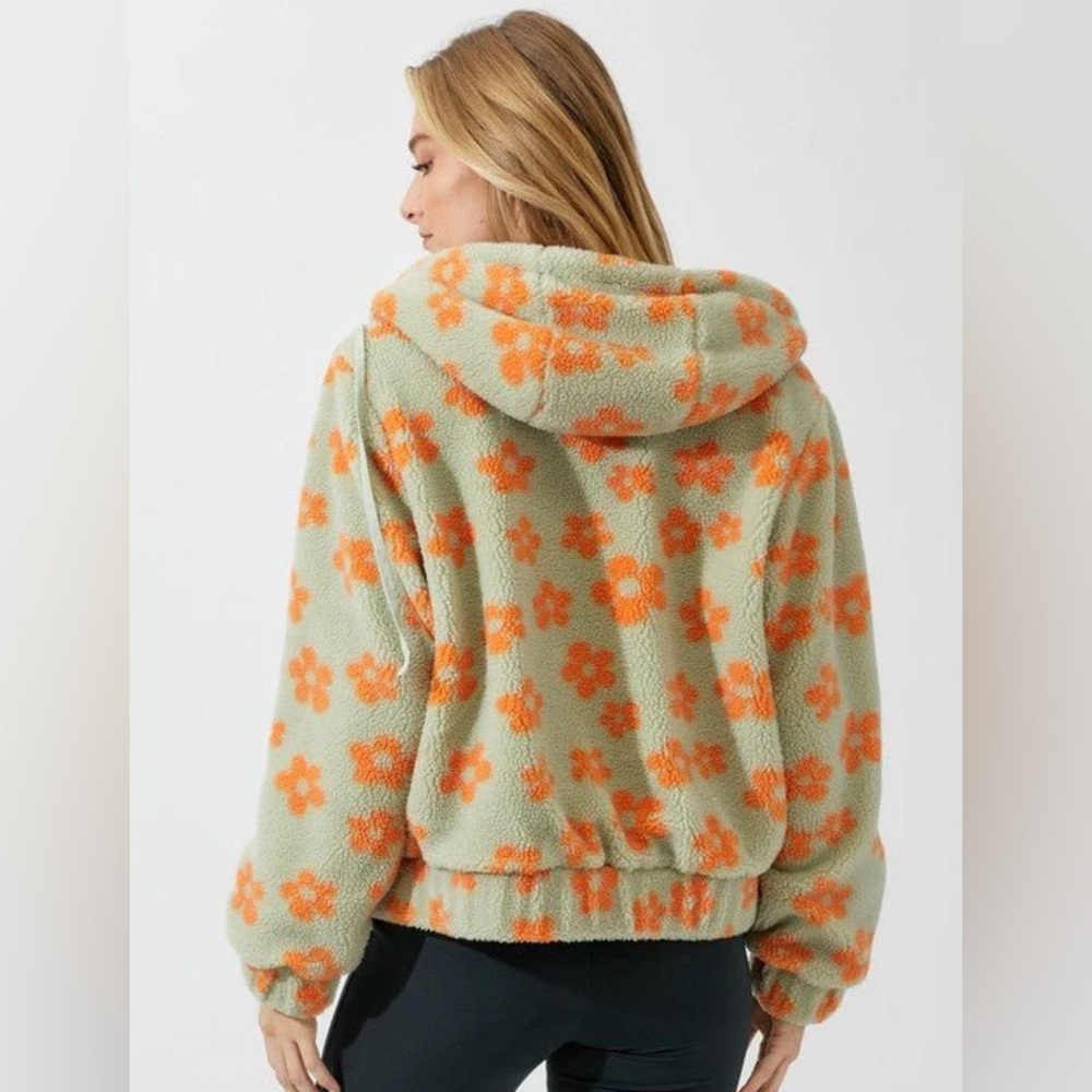 Baevely full zip high pile fleece coat Womens size small New